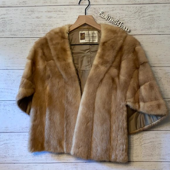 Vintage Jackets & Blazers - Vintage Antique Marks Rothenberg Fur Coat Capelet